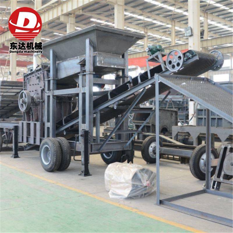操作方便制砂线循环移动破碎站石灰石鹅卵石移动制沙机石子生产线