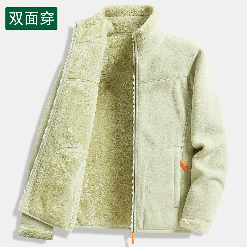 出口品质双面穿摇粒绒外套秋冬款
