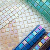 幻彩水晶玻璃马赛克瓷砖贴片小块背景墙水池墙贴鱼池游泳池专用砖