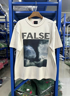False Perception 26SS龙卷风 背后3M标语 水洗短袖T恤 男女潮牌
