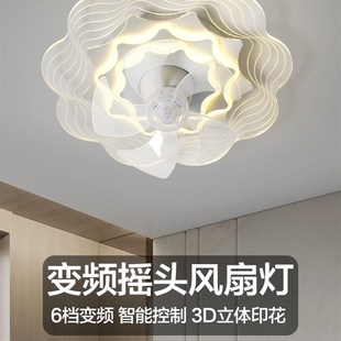 家用360度摇头吊扇灯一体 卧室吸顶吊扇灯客厅饭厅主卧2022年新款