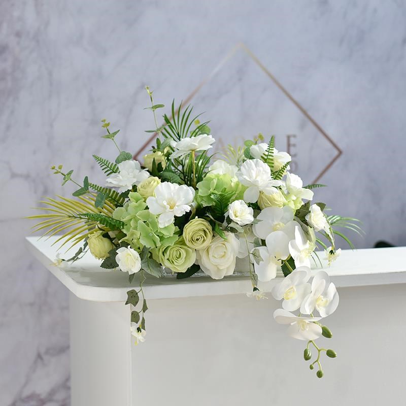 假花仿真花摆设酒店公司签到台前台桌F花商场店铺装饰摆放花卉摆