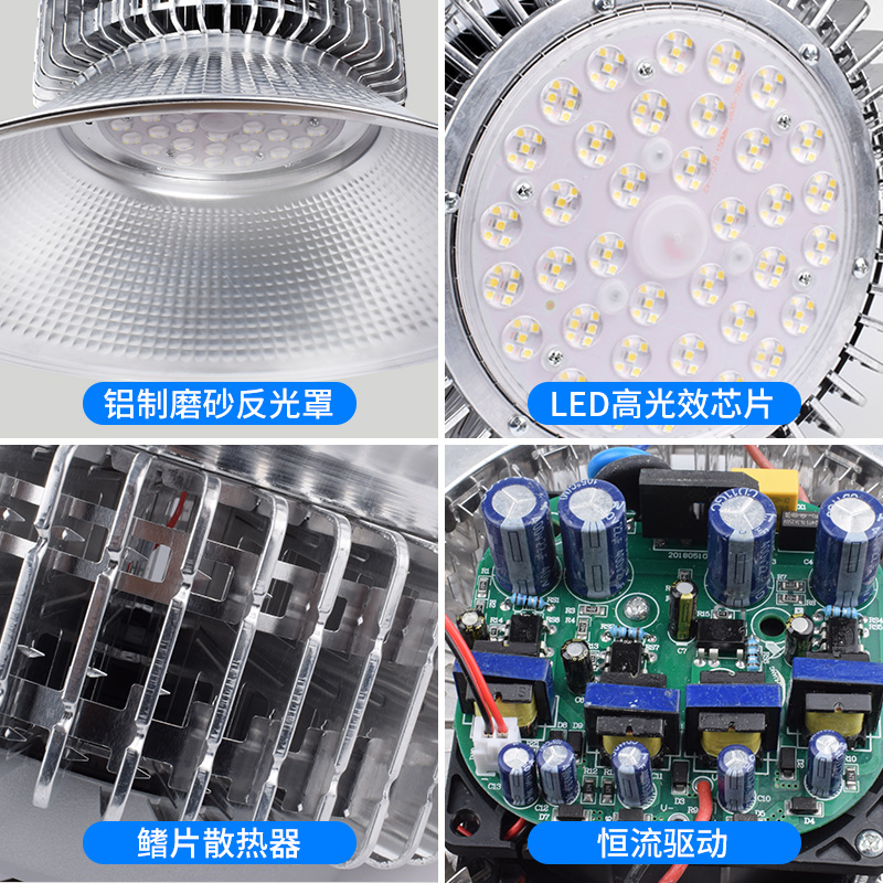 超亮大功率鳍片工矿灯led厂房灯车间仓库工厂球场工业照明吊灯罩