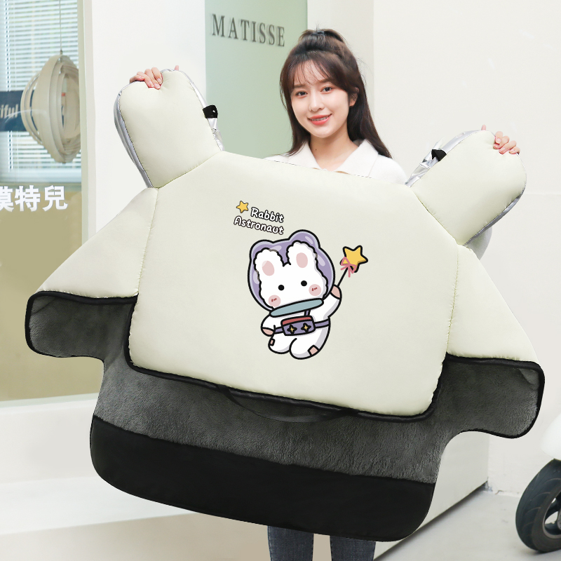 电动车挡风被冬季加绒加厚加大防寒防水保暖电瓶踏板摩托车防风罩