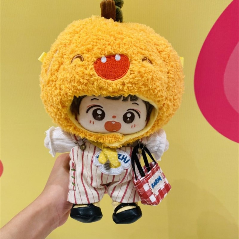 娃衣无属性农场背带裤5件套20cm棉花男娃女娃蔬U菜造型头套帽子