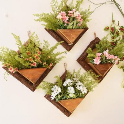 挂式壁挂绿植饭厅挂件墙上装饰品景观饭厅新中式木质墙体家里摆设