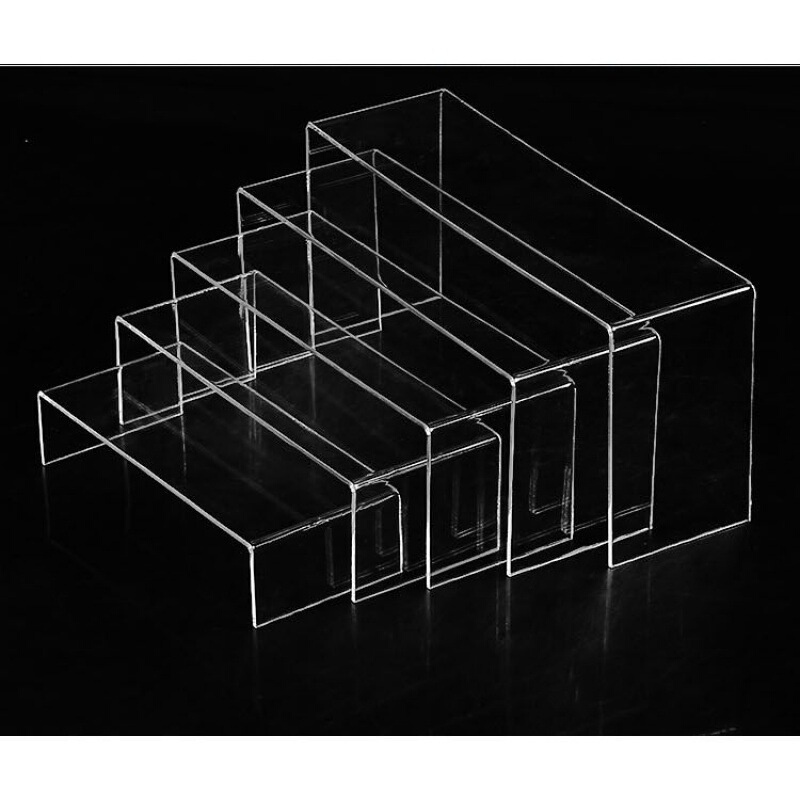 亚克力鞋托展架有机玻璃透明托架化妆品U型几仔道具展示陈列支架