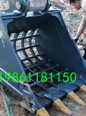 掘机筛斗岩石斗土方斗筛选分类铲斗筛网尺寸滚筒筛挖掘机