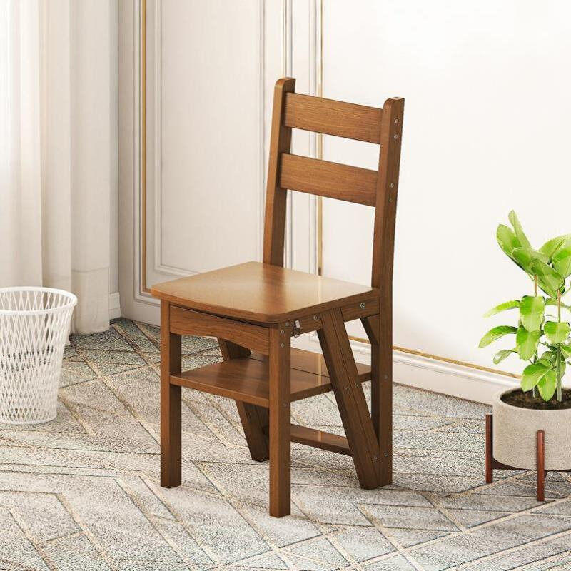 实木折叠梯椅家用折m叠楼梯椅全实木梯子椅子两用梯凳高梯凳子木