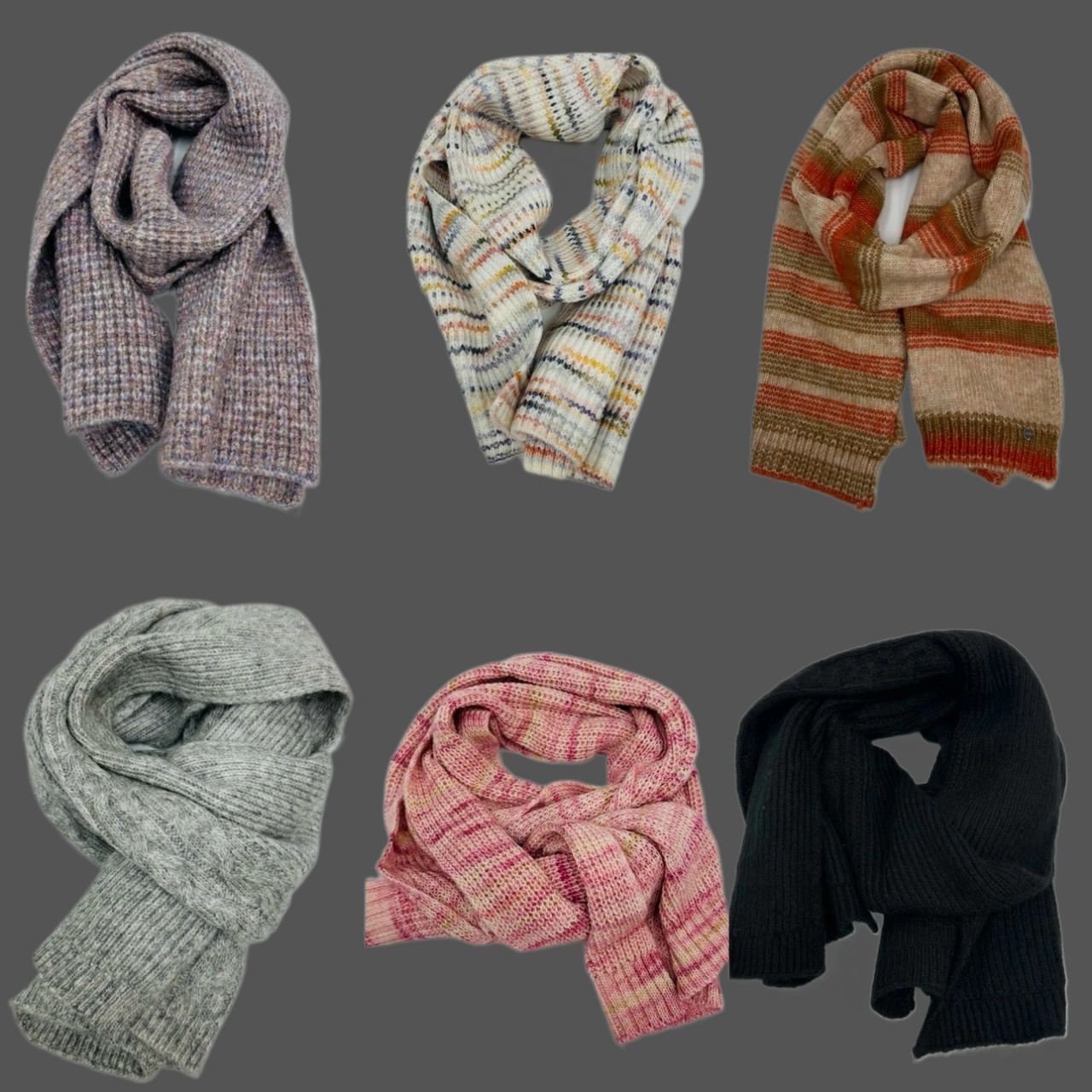 外贸出口美式女生冬日慵懒温柔拼色户外防寒保暖围巾百搭亲肤围脖