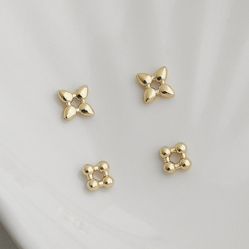 四角星芒隔片金豆四叶草隔珠