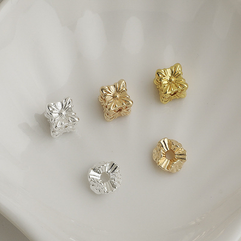 14K包金保色立体米字方珠隔珠条纹波浪花朵项链串珠diy饰品配件,饰品/流行首饰/时尚饰品新,其他DIY饰品配件,淘宝优惠券,粉丝福利购,淘宝优惠卷