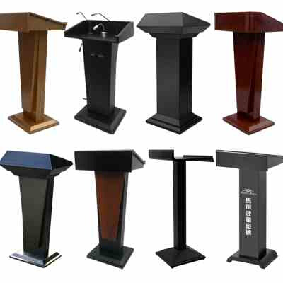 速发讲台桌户外多媒宾演讲台简约谘客迎台体桌接待台司仪主持台桌