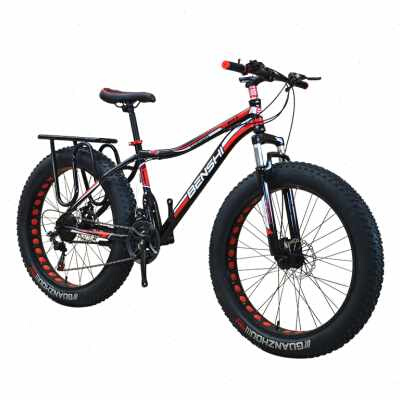 极速胖子宽粗山地车大轮胎变x速减震雪地自行车沙滩越野成人男女