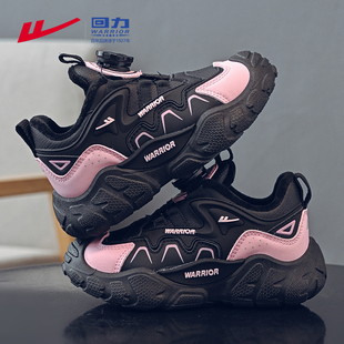 子加绒保暖跑步鞋 回力女童二棉运动鞋 皮面防水儿童鞋 2025新款 冬季