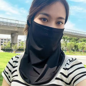 带透气孔防晒面罩仿锦纶透气防晒面罩
