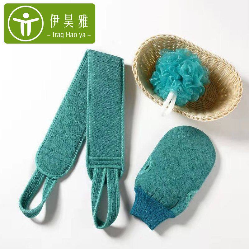 加厚搓澡巾双面】长条洗澡巾强力搓泥去污拉背条沐浴花球搓澡神器