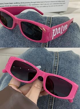 甜辣粉色墨镜女2025新款欧美ins网红朋克风太阳镜街头凸造型眼镜