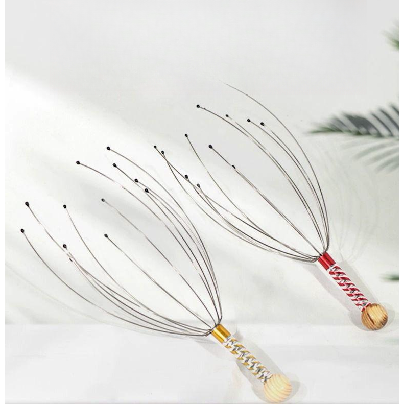 头部按摩器八爪鱼挠头神器手动抓头皮非灵魂抽取提取器头顶抓痒爪