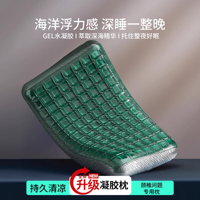 凝胶枕头护颈椎助睡眠专用枕芯成人家用一只零压深睡记忆棉凉整头