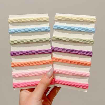 儿童扎马尾发绳高弹力耐用女童丸子头发圈头饰女孩简约皮筋不伤发