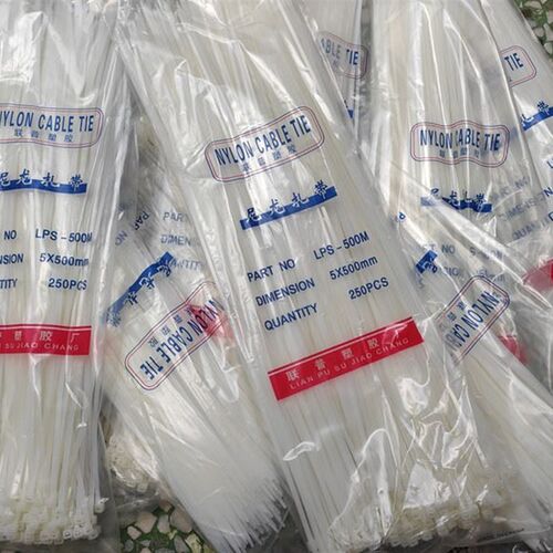 。联普自锁式尼龙扎带m5*500mm绑带 束带 白色 黑色 250条/包