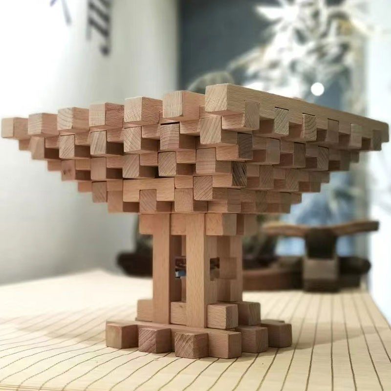 儿童高难度榫卯结构n积木幼儿园益智类玩具实木拼装模型斗拱木制,玩具/童车/益智/积木/模型,木质积木,淘宝优惠券,粉丝福利购,淘宝优惠卷