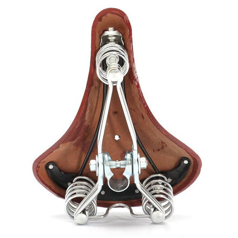 厂家直供自行车鞍座坐垫复古棕色车座牛皮鞍座座包自行车配件