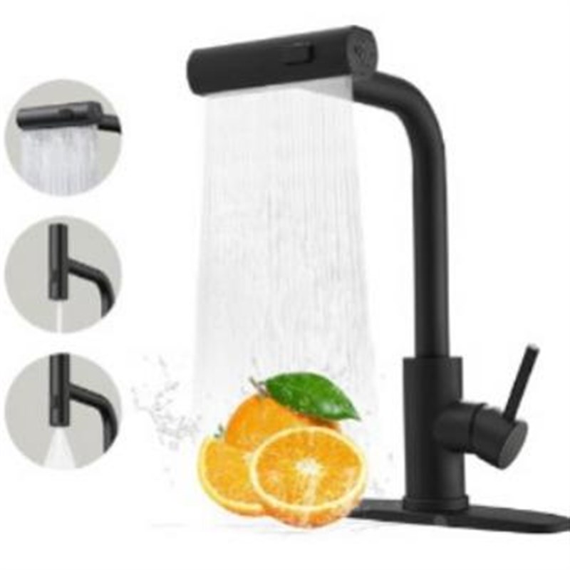 厨房水龙头冷热水洗菜盆水槽防溅伸缩不锈钢R飞雨抽拉式水龙头