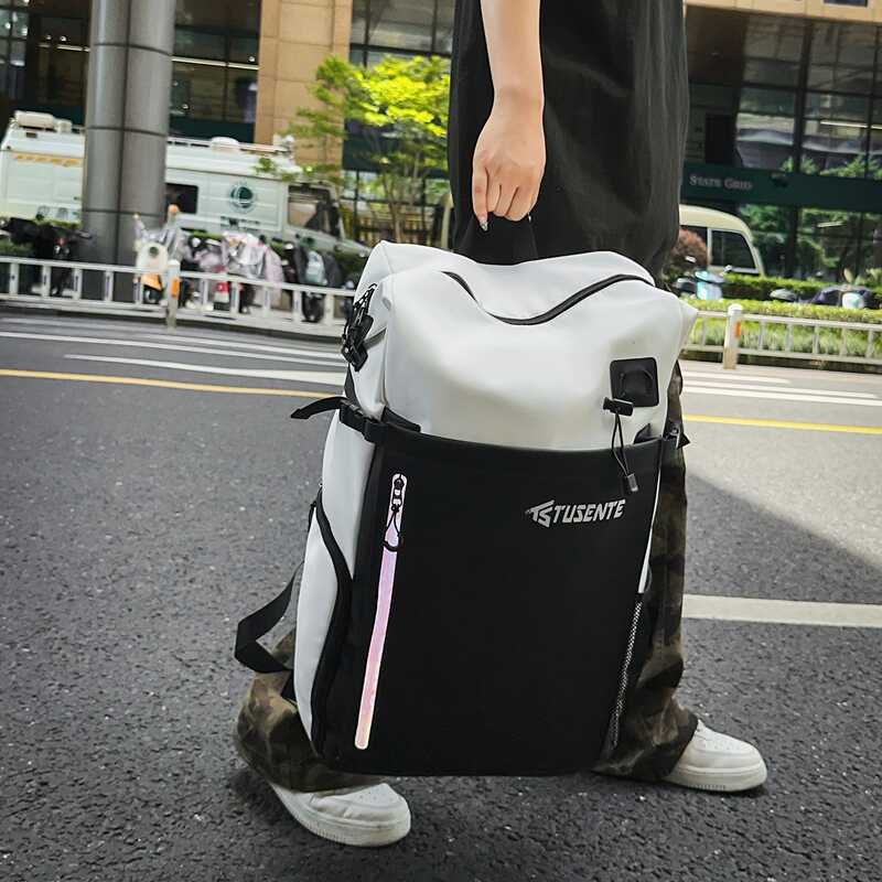 羽毛球包男大容量拼色双肩包潮多功能运动防水学生书包电脑背包女