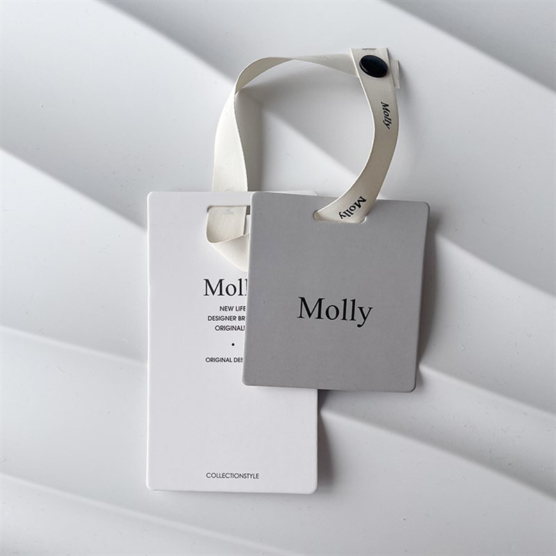 服装吊牌定做挂牌印刷女装衣服logo服装吊卡领标商标定制大犬设计