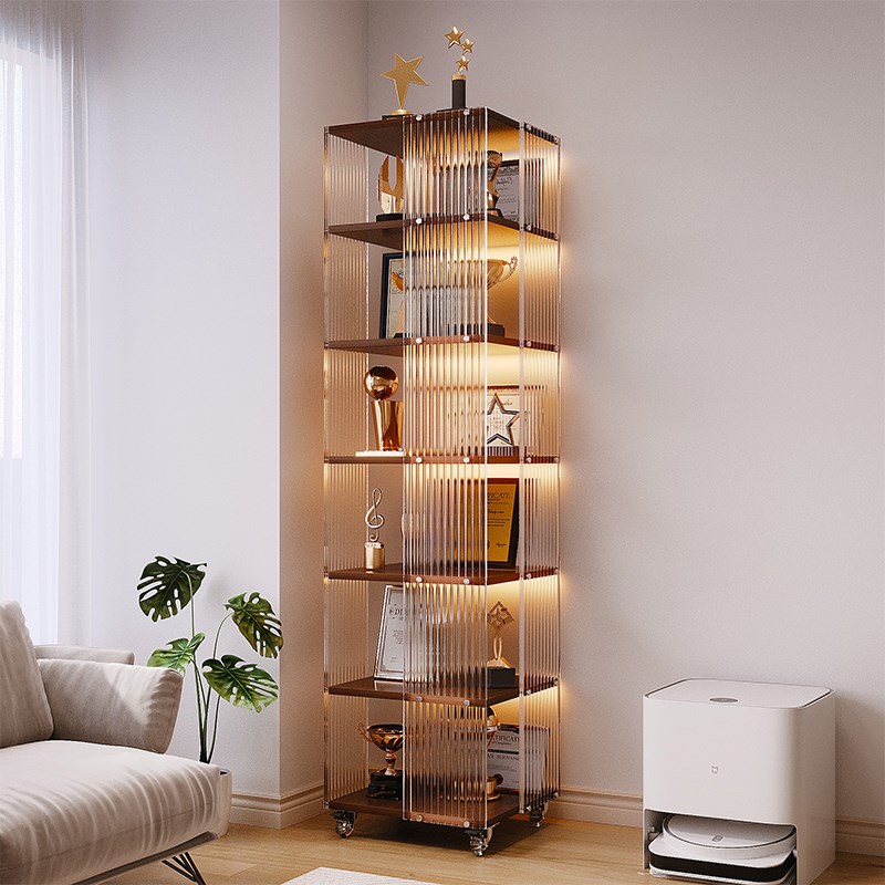 亚克力奖杯展示架书架一体创意置物架收纳可移动多层小型储物柜