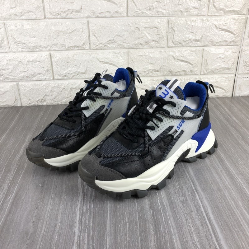 断码撤柜处理真皮男鞋厚底系带耐磨休闲运动鞋男士老爹鞋网面单鞋