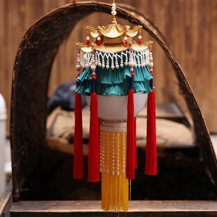 中复古国风灯笼成品发光绛纱灯汉服拍摄宫灯手提步摇古风中秋节