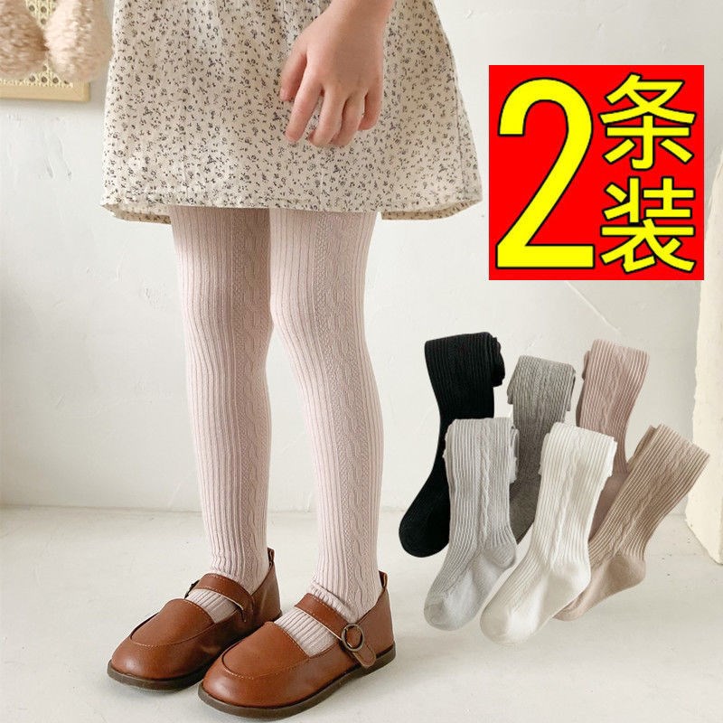 婴儿连裤袜春秋棉纯新款大PP儿童连体秋薄款白色幼儿女宝宝打底裤