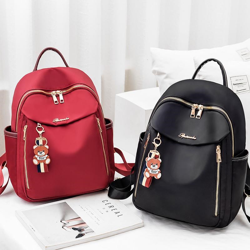 牛津布双肩包女2024新款时尚百搭女士背包小包旅游大容量轻便书包