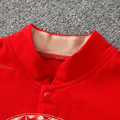 男宝宝百岁服冠衣婴儿汉服男童周岁宴礼服国潮唐装抓周连体衣服夏