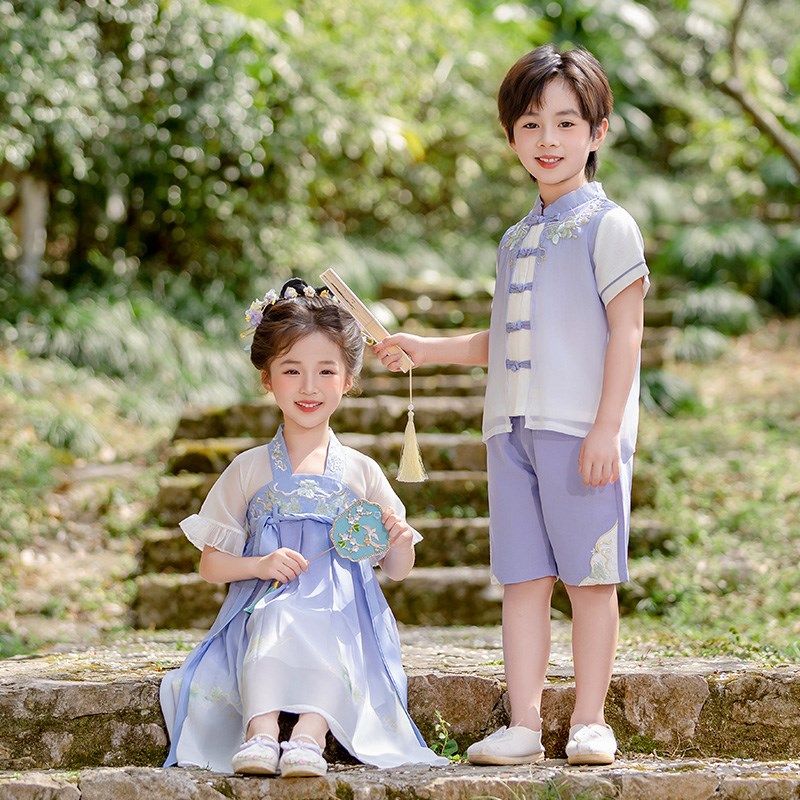 儿童六一演出服汉服套装夏季2025女孩连衣裙男童超仙古装中式唐装,童装/婴儿装/亲子装,汉服,淘宝优惠券,粉丝福利购,淘宝优惠卷
