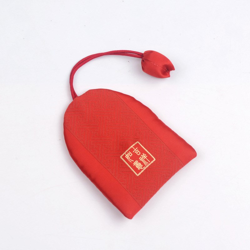 抽式织绣莲花头钥匙包布艺创意钥匙扣车钥匙保护套抽拉式钥匙包