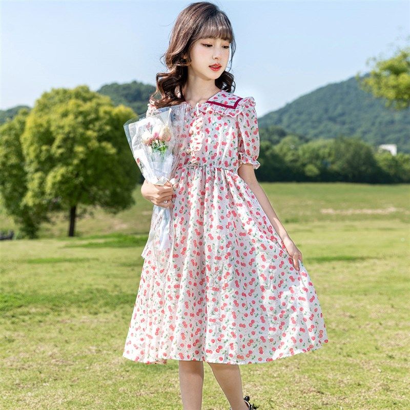 女童连衣裙2025夏装新款 大童女装雪纺夏季超好看儿童田园风裙子,童装/婴儿装/亲子装,连衣裙,淘宝优惠券,粉丝福利购,淘宝优惠卷