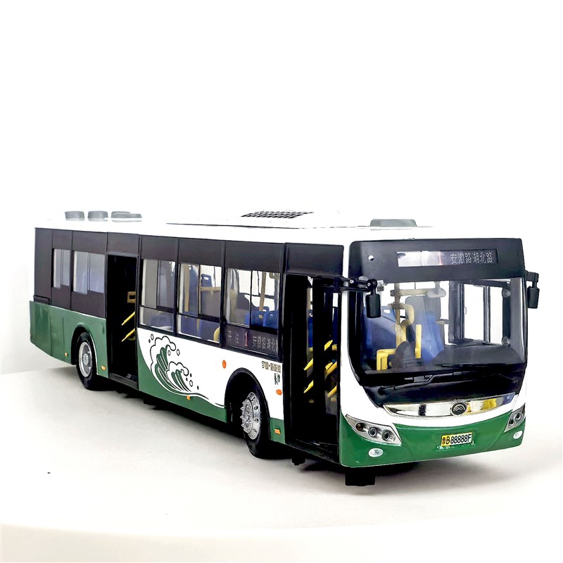 1:42宇通客车模型青岛公交青岛巴士E12睿控原厂合金巴士模型车模