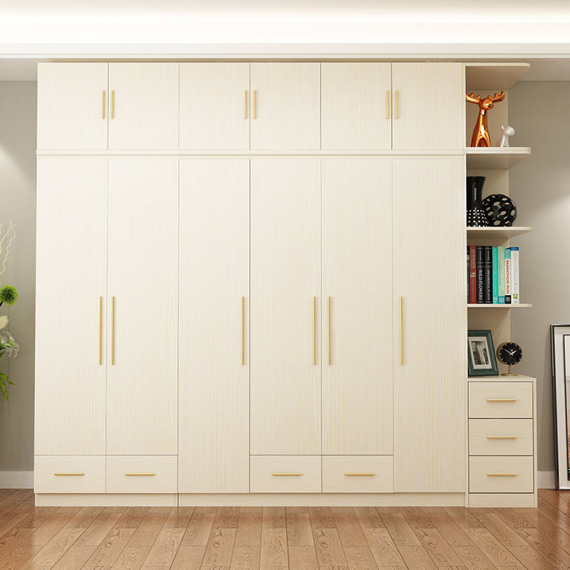 衣柜现代简d约经济型家用卧室组合三四五六门木质收纳柜收纳大衣