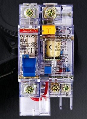 DZ47LE透明漏电保护器家用总开63A空气开关小型断路器空调漏保1P