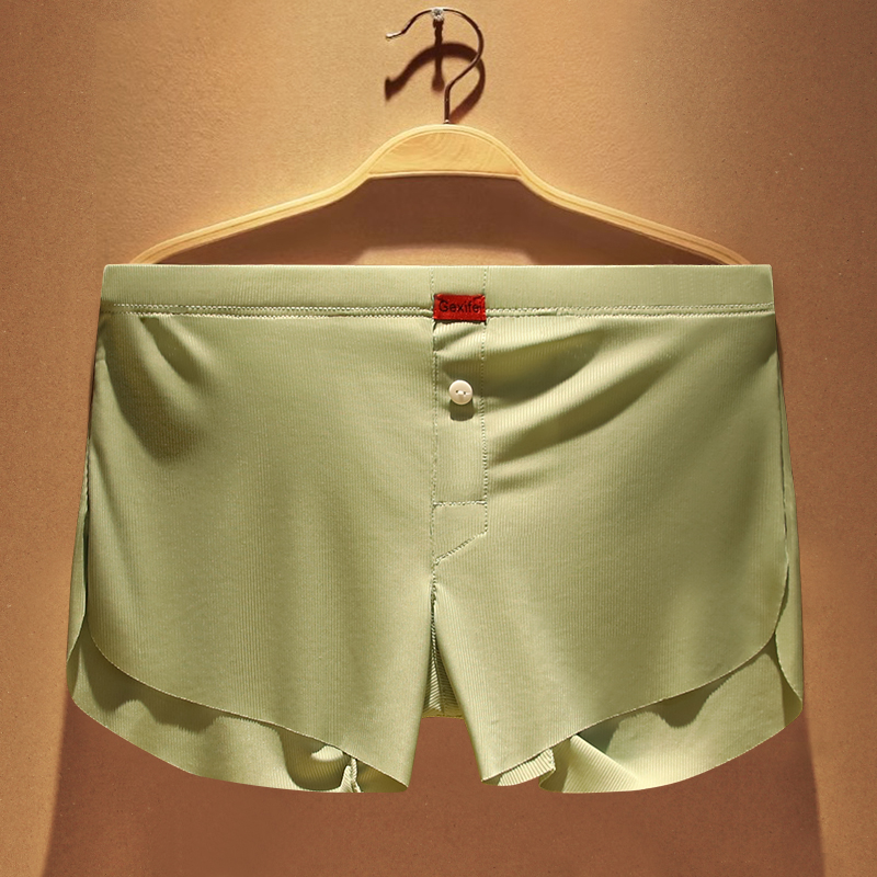 新款男士阿罗裤男生夏季冰丝平角裤男士无痕运动短裤男款居家睡裤