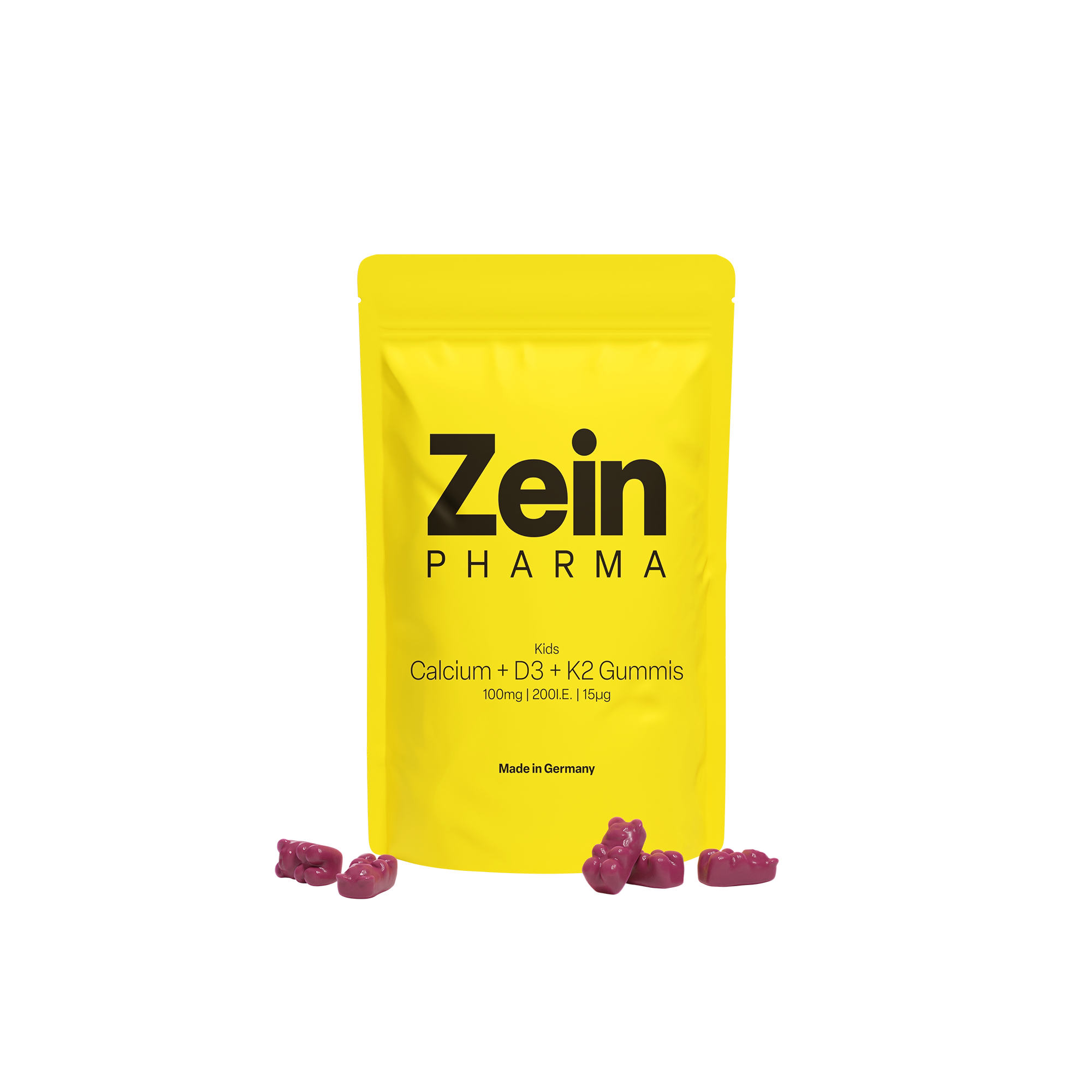 德国ZEIN儿童补钙+D3+K2软糖60粒强健骨骼促进生长发育