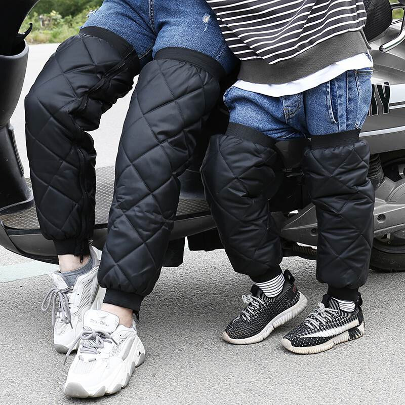 电动摩托车护膝冬季保暖挡风加绒棉加厚护膝男女防寒防风护腿骑车