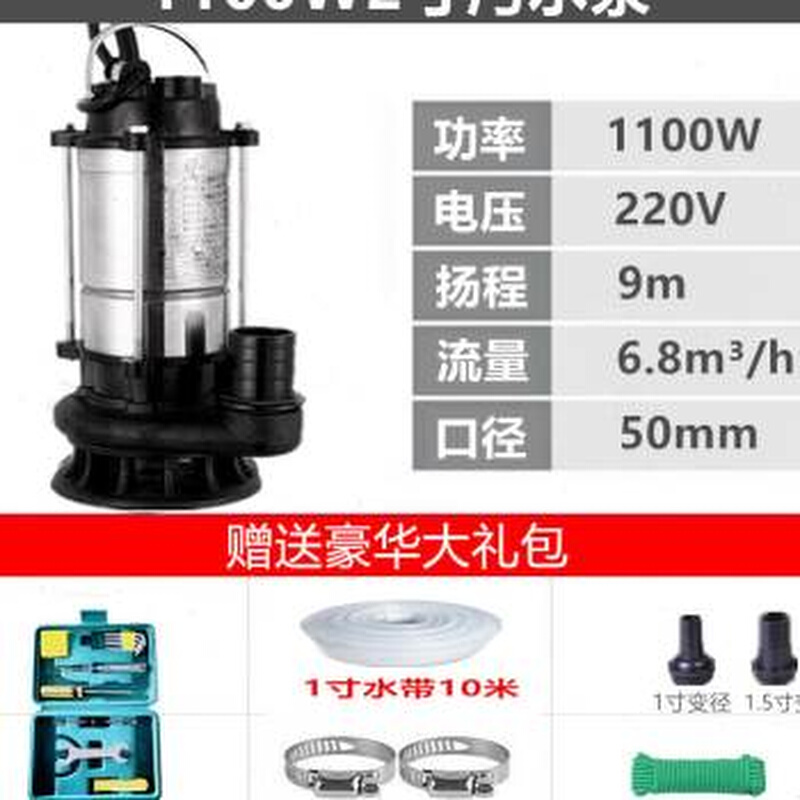 家用潜水泵1寸220V小型抽水泵吸水高扬程家用井水农用清水污水泵