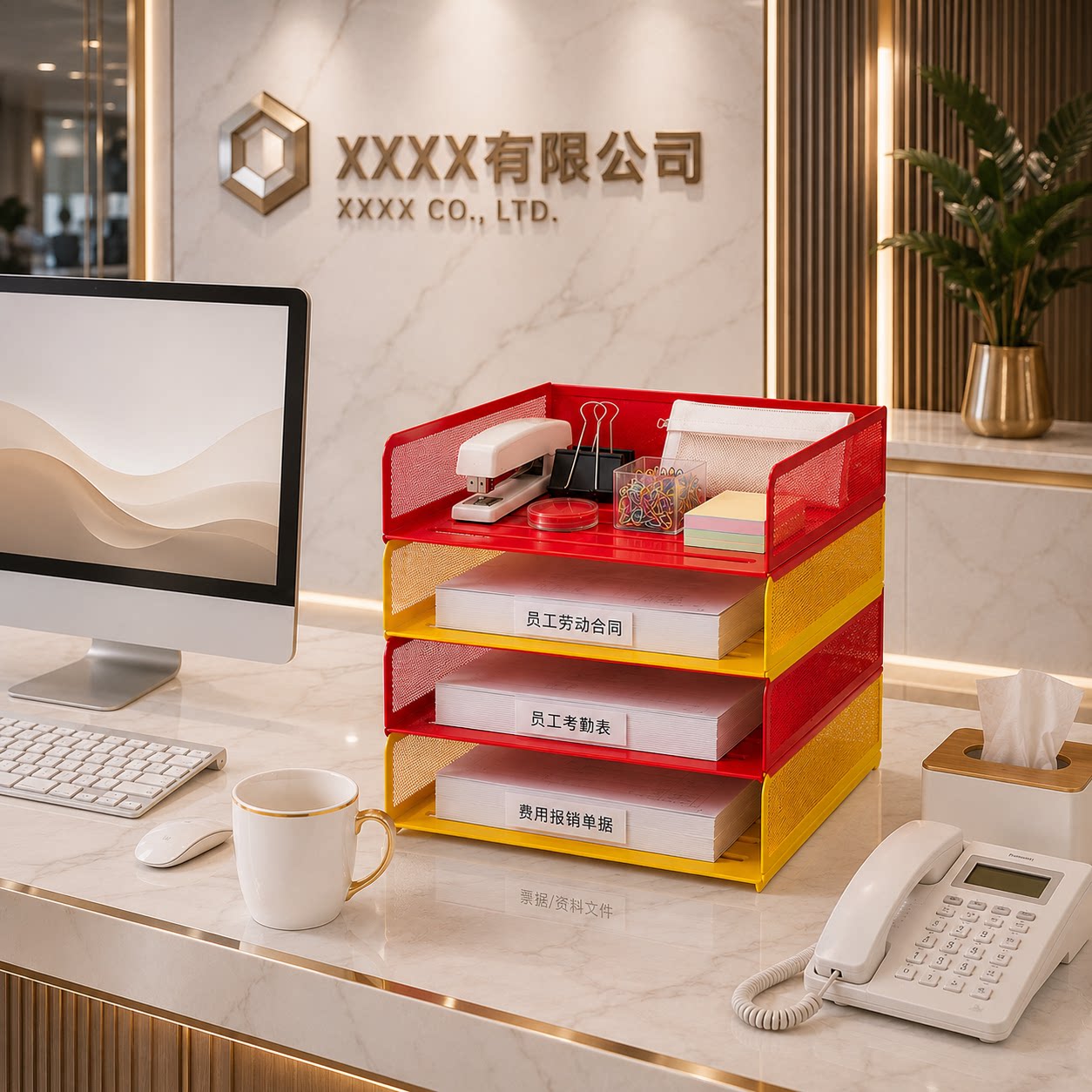 金属网格文件架多层文件收纳架图片