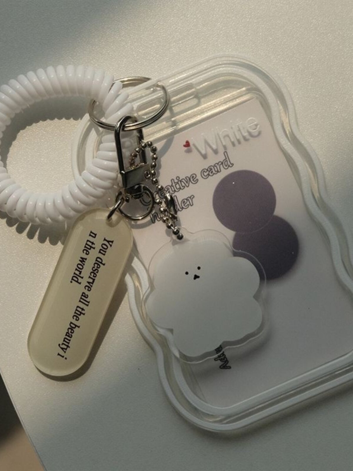 INS TRANSPARENT CARD SET STUDENT BUS CAMPUS MEAL CARD CHASING STARS 3 INCH POLAROID LITTLE RED BOOK SPRING PENDANT KEY CHAIN