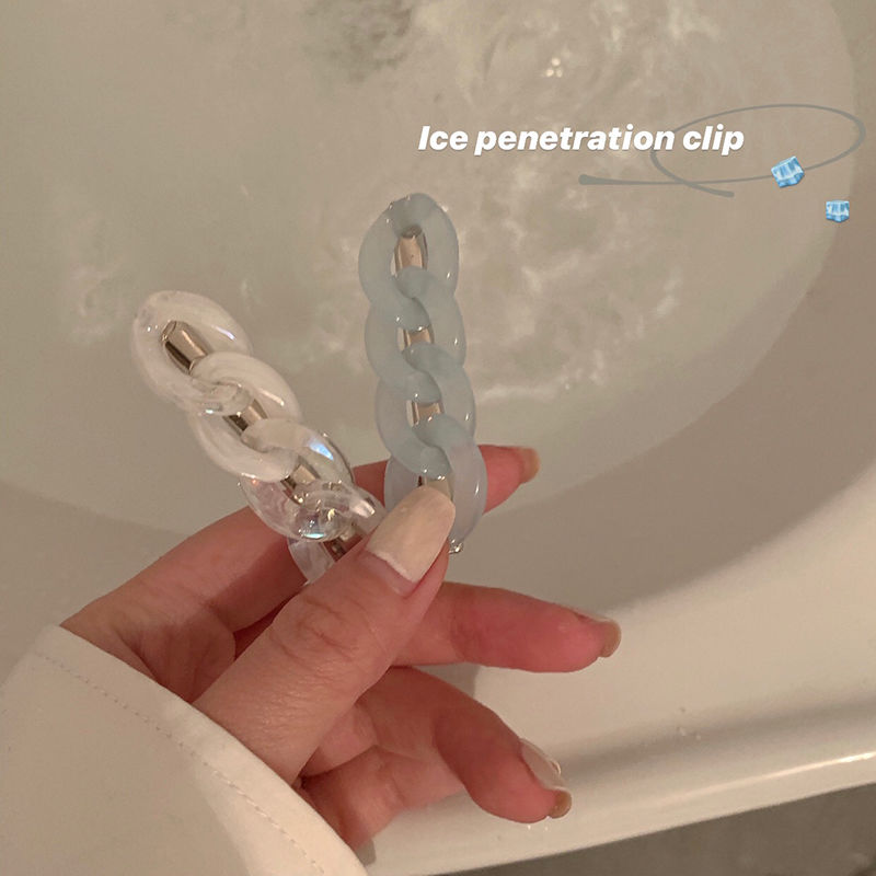 夏季冰凉麻花发夹网红2022年少女